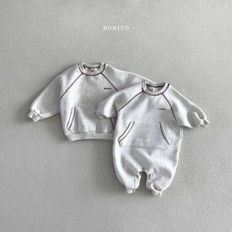 Bonito - Korean Baby Fashion - #babyootd - Stitch Kangaroo Suit - 5