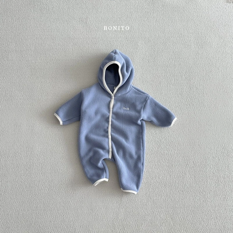 Bonito - Korean Baby Fashion - #babyoutfit - Soft Binding Hooded Suit - 6