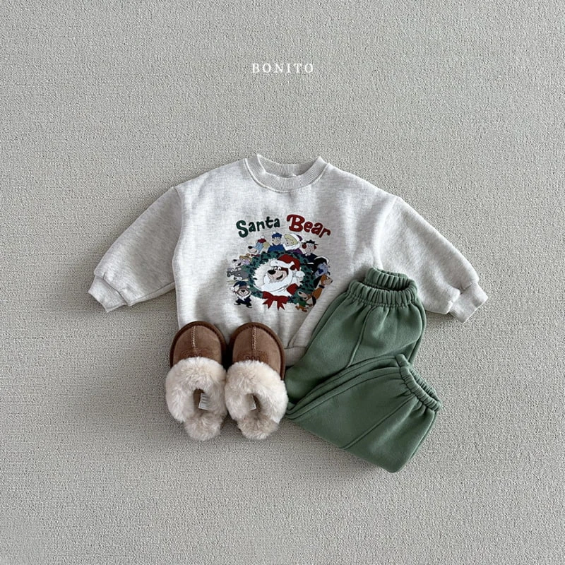 Bonito - Korean Baby Fashion - #babyoutfit - Santa Bear Sweatshirts - 7