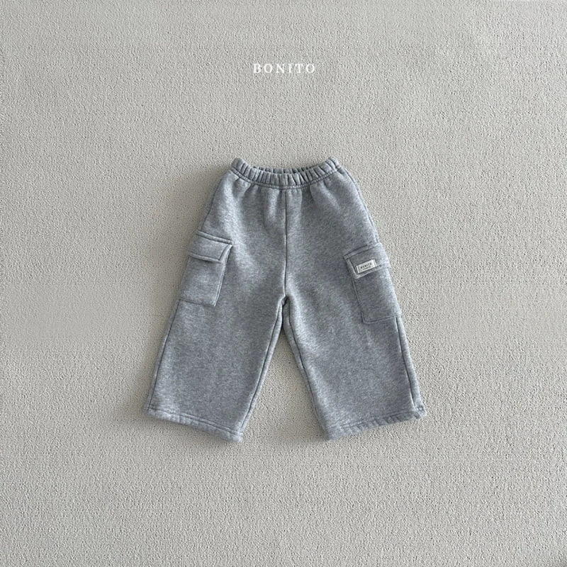 Bonito - Korean Baby Fashion - #babyootd - Fleece Straight Cargo Pants - 4