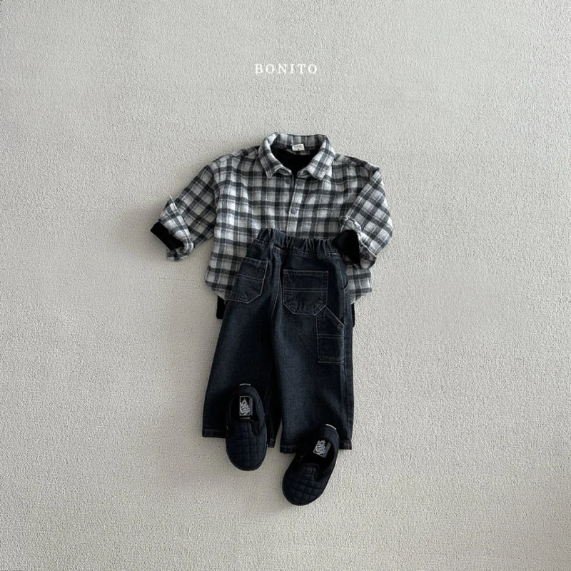 Bonito - Korean Baby Fashion - #babyoutfit - Wool Check Shirt - 8