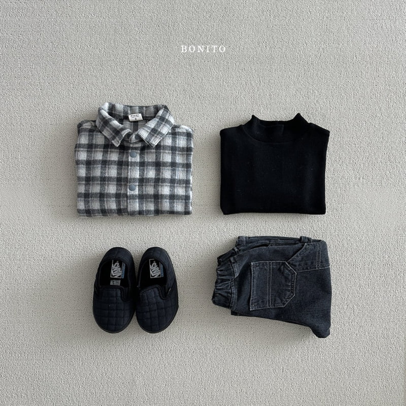 Bonito - Korean Baby Fashion - #babyoutfit - Wool Check Shirt - 9