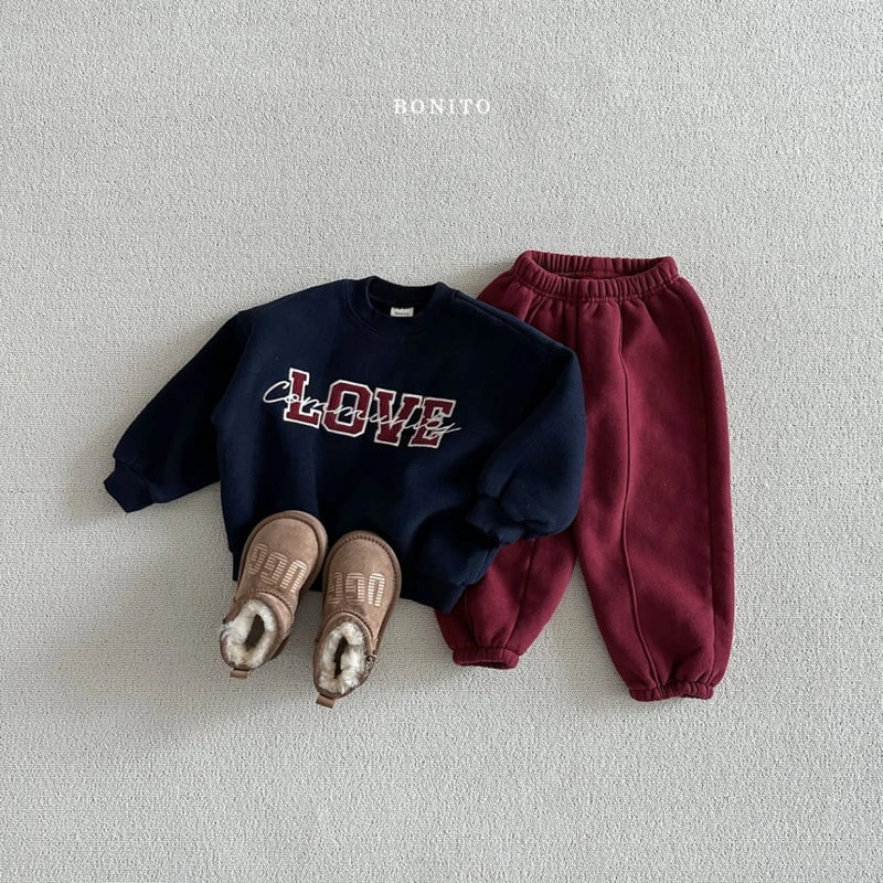 Bonito - Korean Baby Fashion - #babyootd - Fleece Strap Jogger Pants - 4