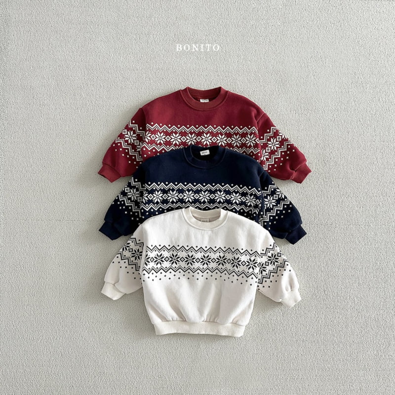 Bonito - Korean Baby Fashion - #babyoutfit - Snowflake Sweatshirts