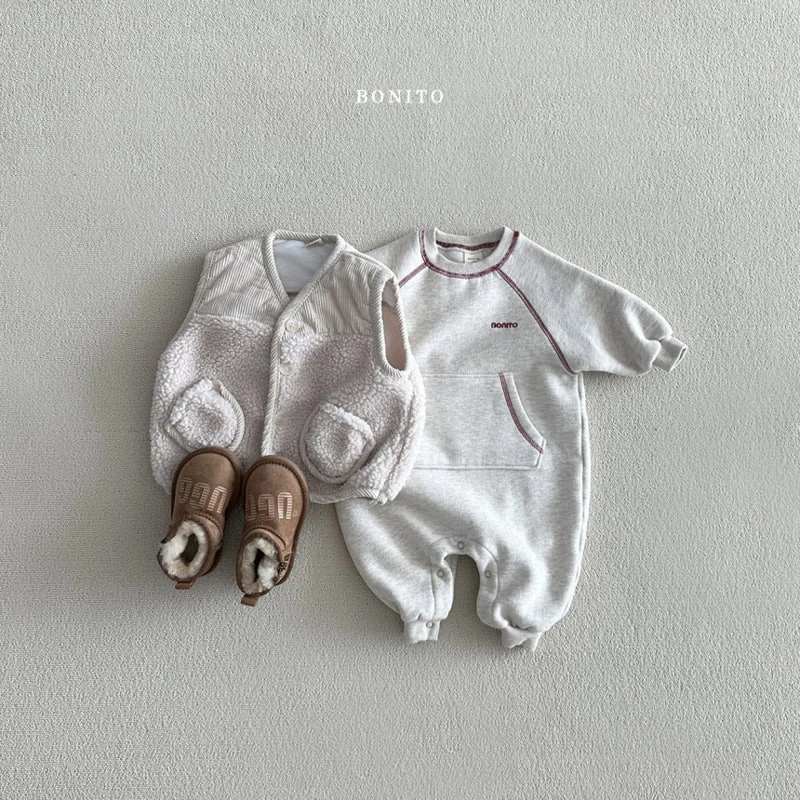 Bonito - Korean Baby Fashion - #babyoutfit - Stitch Kangaroo Suit - 7