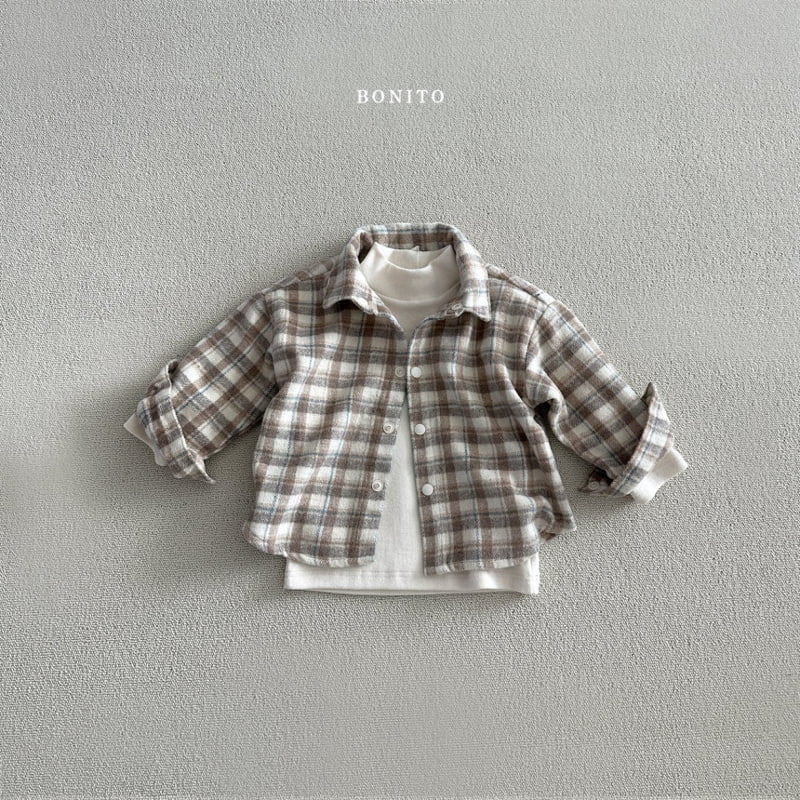 Bonito - Korean Baby Fashion - #babywear - Wool Check Shirt - 10