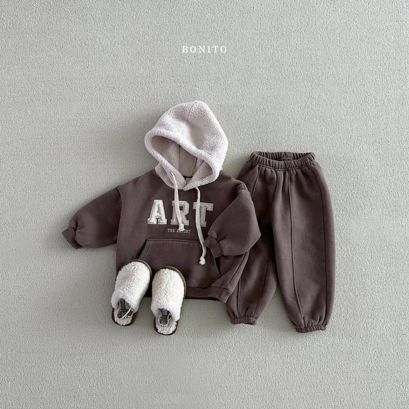 Bonito - Korean Baby Fashion - #babywear - Fleece Strap Jogger Pants - 6