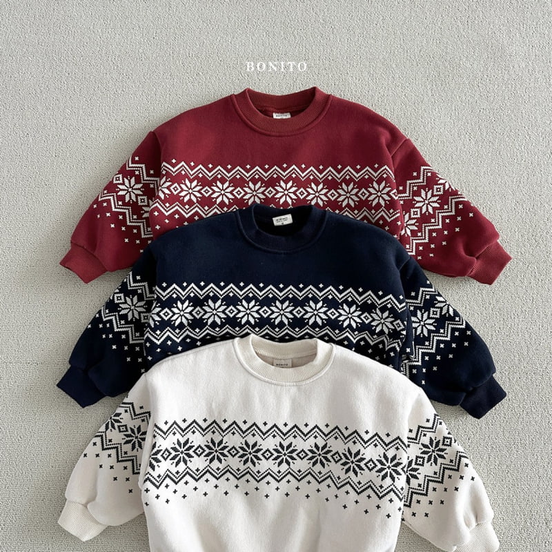 Bonito - Korean Baby Fashion - #babywear - Snowflake Sweatshirts - 2