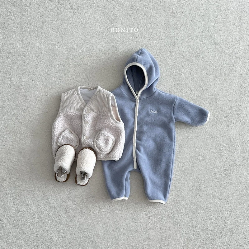 Bonito - Korean Baby Fashion - #onlinebabyboutique - Soft Binding Hooded Suit - 9