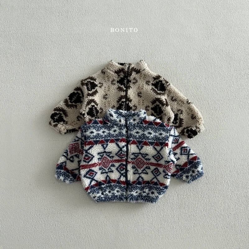 Bonito - Korean Baby Fashion - #onlinebabyboutique - Inca Dumble Zip-up Jacket