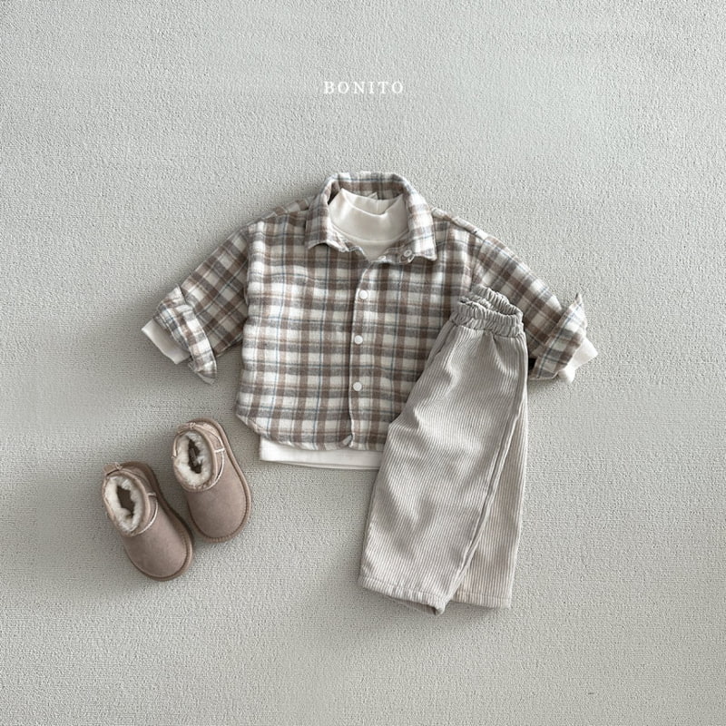 Bonito - Korean Baby Fashion - #onlinebabyboutique - Wool Check Shirt - 11