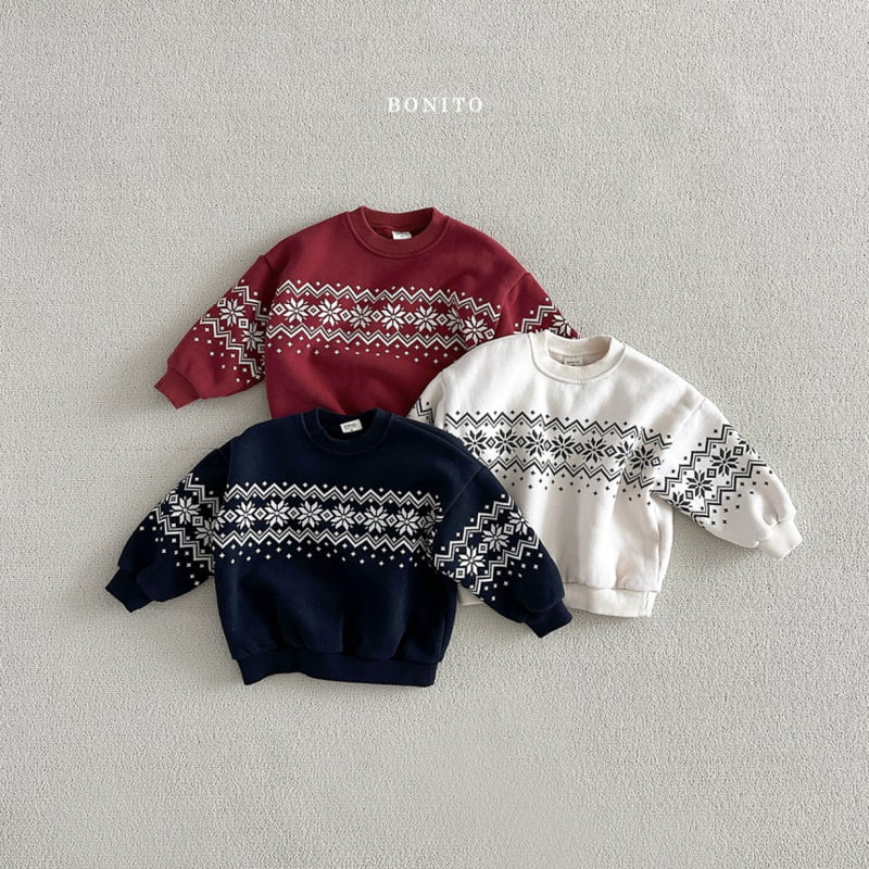 Bonito - Korean Baby Fashion - #onlinebabyboutique - Snowflake Sweatshirts - 3