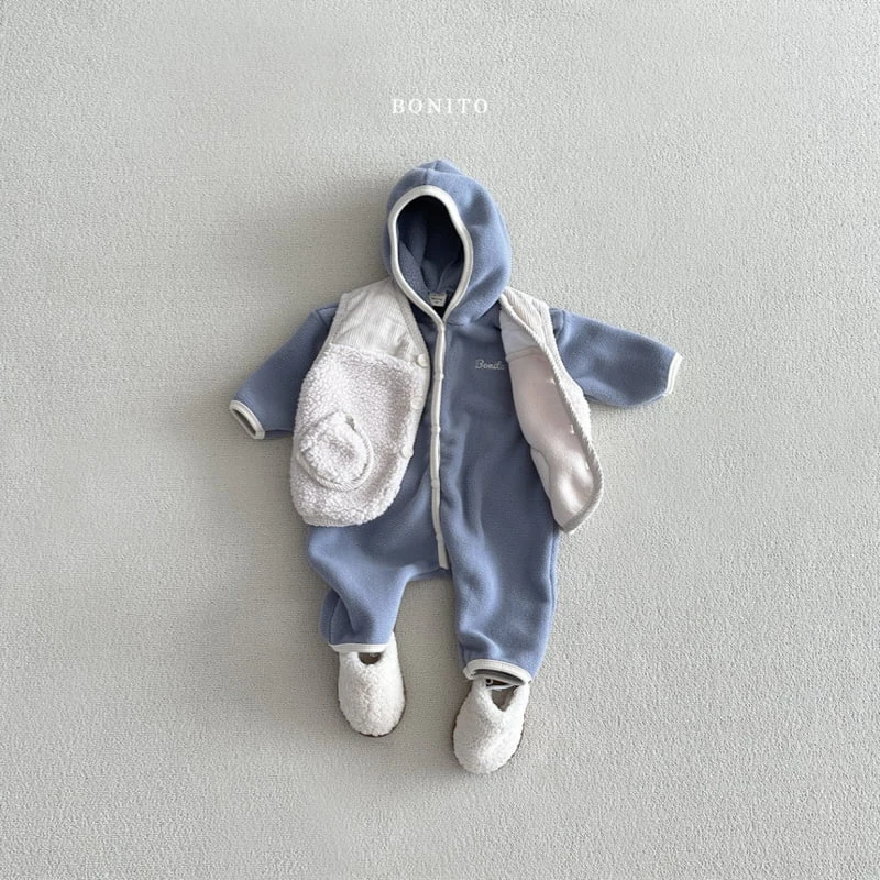 Bonito - Korean Baby Fashion - #onlinebabyshop - Soft Binding Hooded Suit - 10