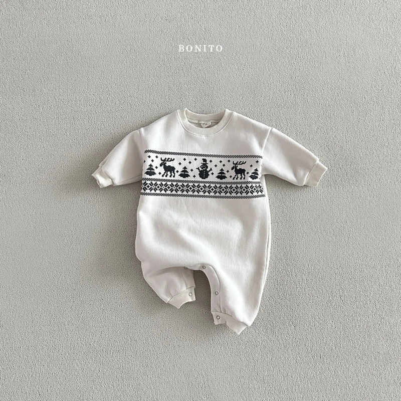 Bonito - Korean Baby Fashion - #onlinebabyshop - Snowman Suit - 5