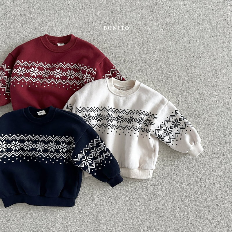 Bonito - Korean Baby Fashion - #onlinebabyboutique - Snowflake Sweatshirts - 4