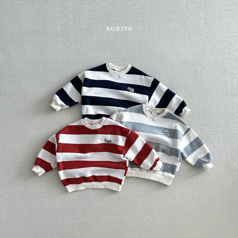 Bonito - Korean Baby Fashion - #smilingbaby - Stripe Sweatshirts