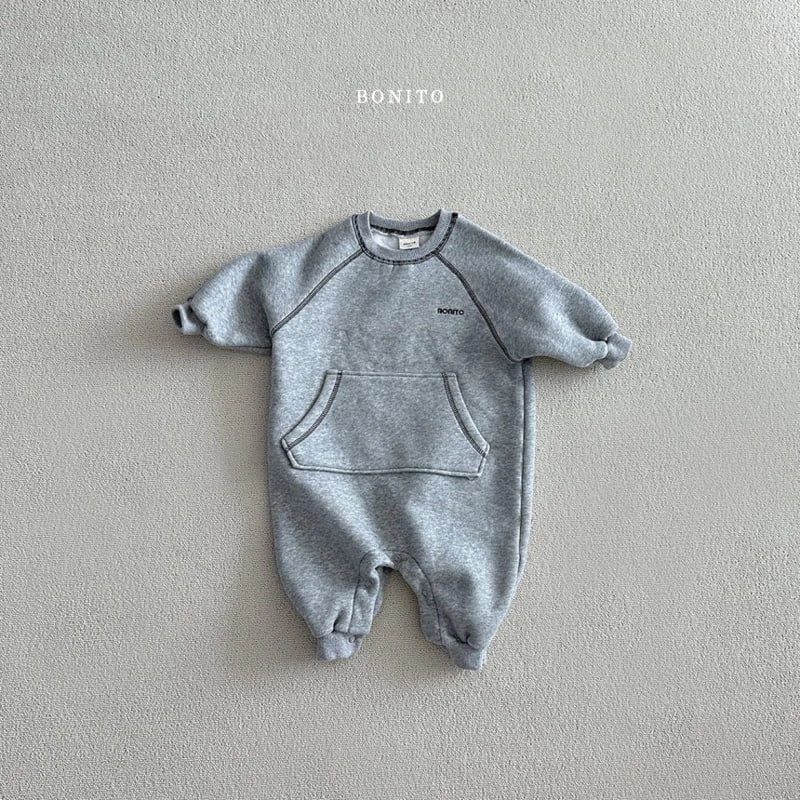 Bonito - Korean Baby Fashion - #smilingbaby - Stitch Kangaroo Suit - 11