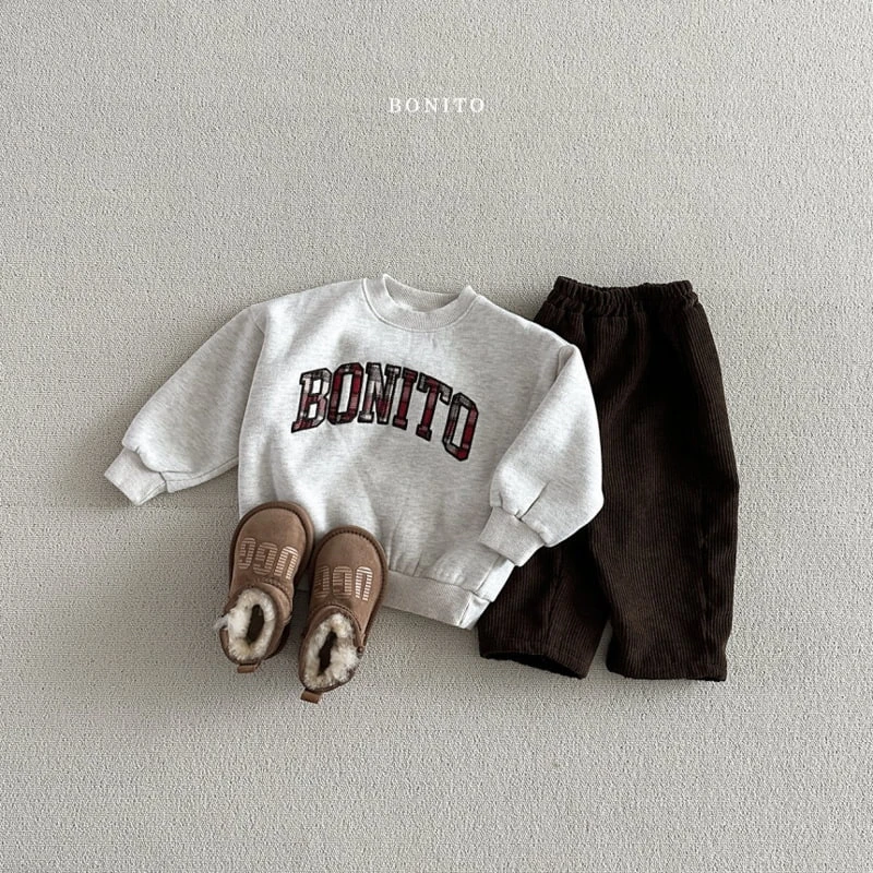 Bonito - Korean Children Fashion - #childofig - Bonito Check Embroidery Sweatshirts With Mom - 9