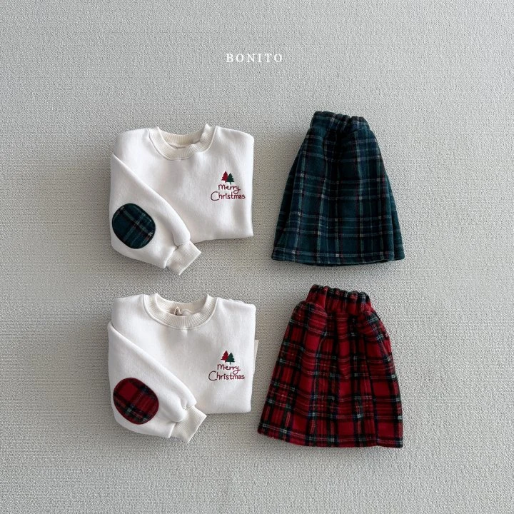 Bonito - Korean Children Fashion - #discoveringself - Christmas Patch Skirt Set