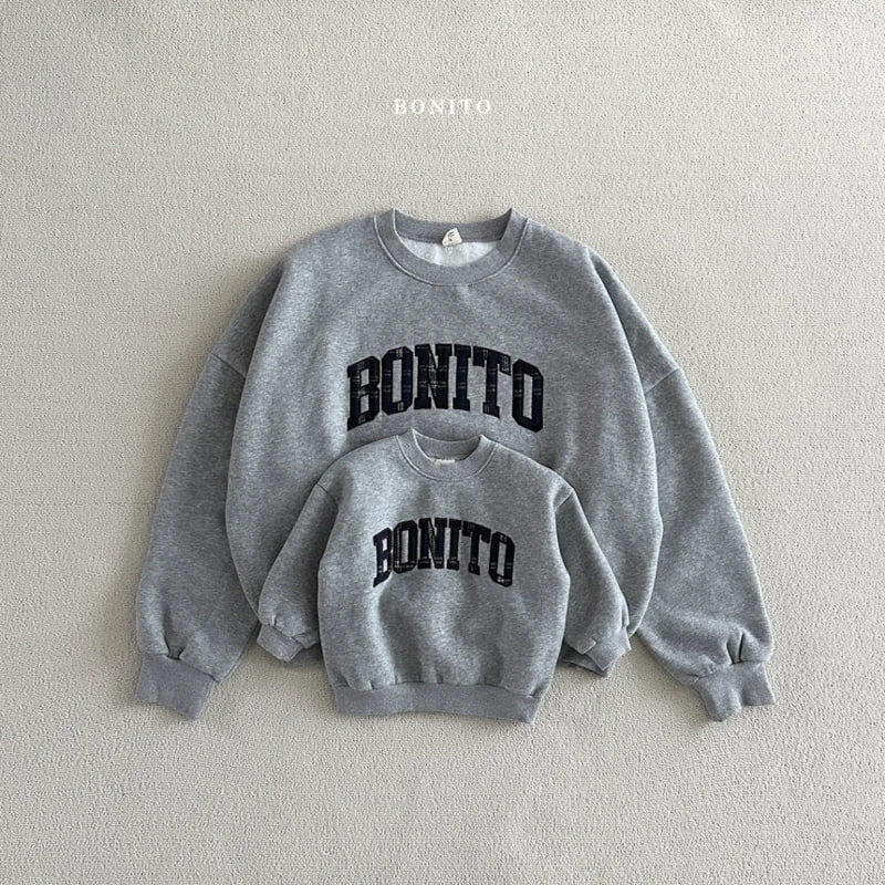 Bonito - Korean Children Fashion - #littlefashionista - Bonito Check Embroidery Sweatshirts With Mom - 5