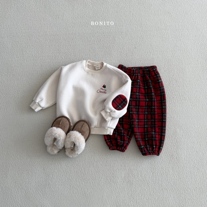 Bonito - Korean Children Fashion - #littlefashionista - Christmas Patch Pants Set - 6