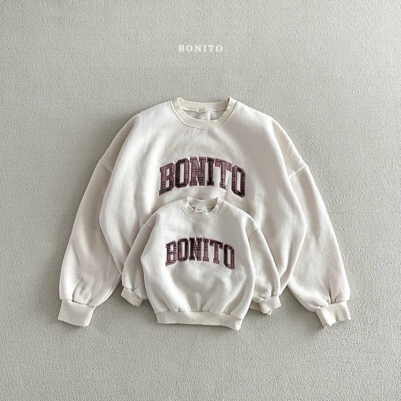 Bonito - Korean Children Fashion - #magicofchildhood - Bonito Check Embroidery Sweatshirts With Mom - 6