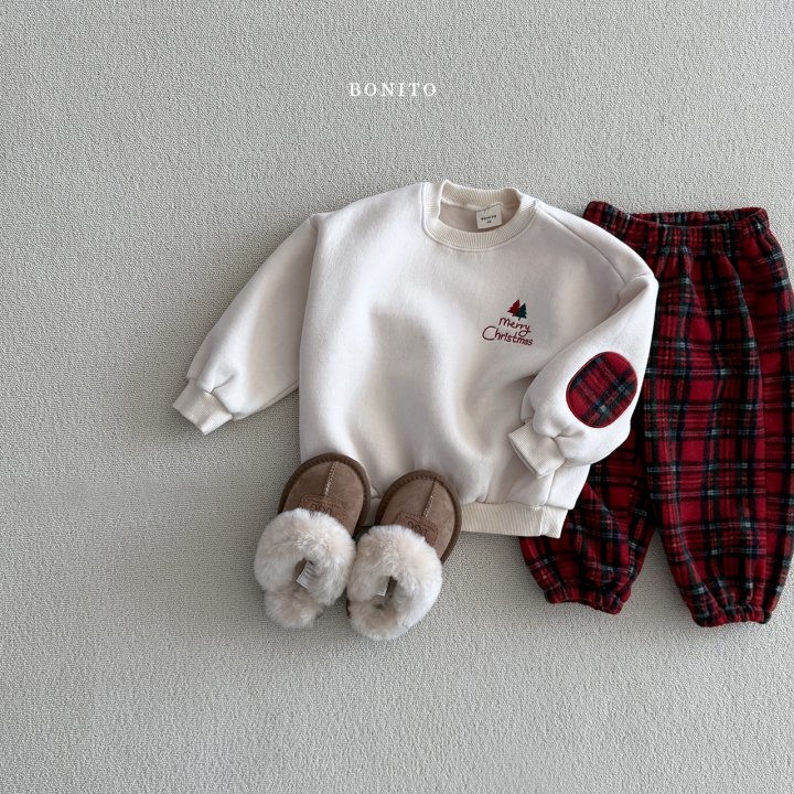 Bonito - Korean Children Fashion - #magicofchildhood - Christmas Patch Pants Set - 7