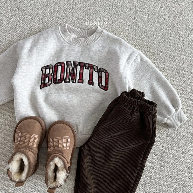 Bonito - Korean Children Fashion - #prettylittlegirls - Bonito Check Embroidery Sweatshirts With Mom - 8