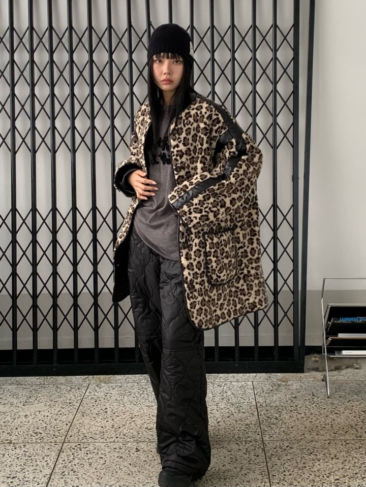 Bricklane - Korean Women Fashion - #momslook - Leopard Dumble Reversible Jacket - 8