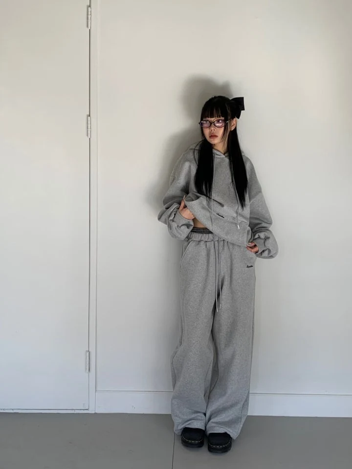 Bricklane - Korean Women Fashion - #momslook - Check Layered Fleece Pants - 11