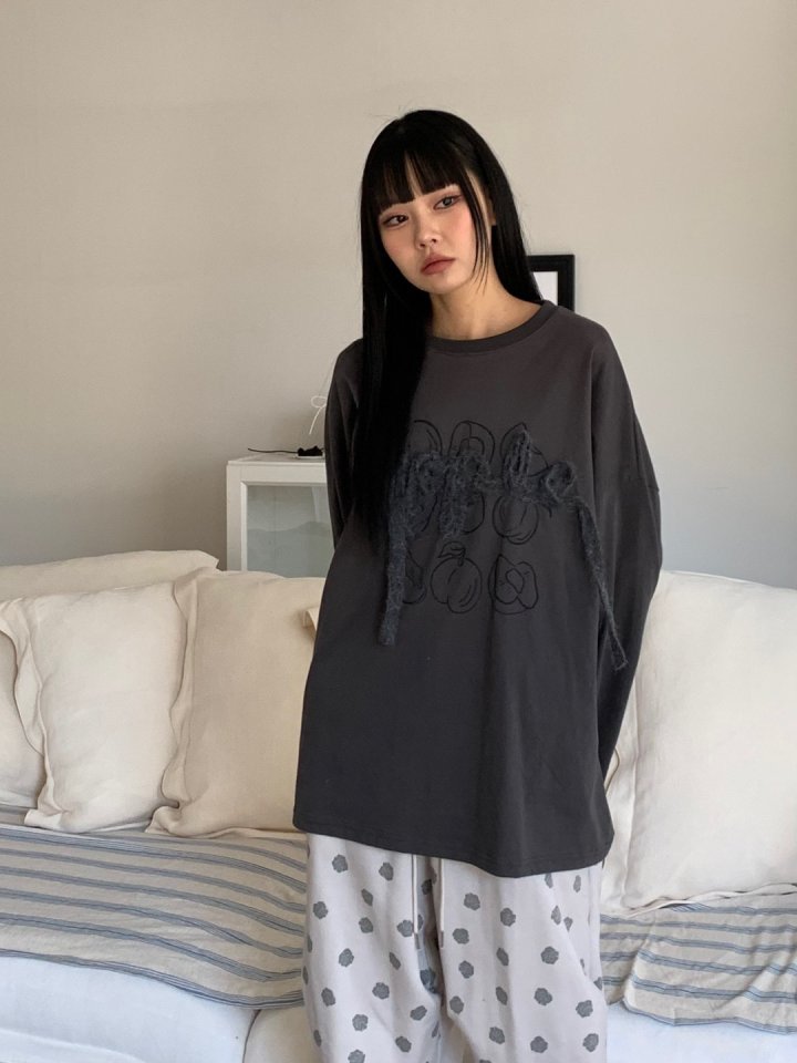 Bricklane - Korean Women Fashion - #womensfashion - Angora Lettering Tee - 5