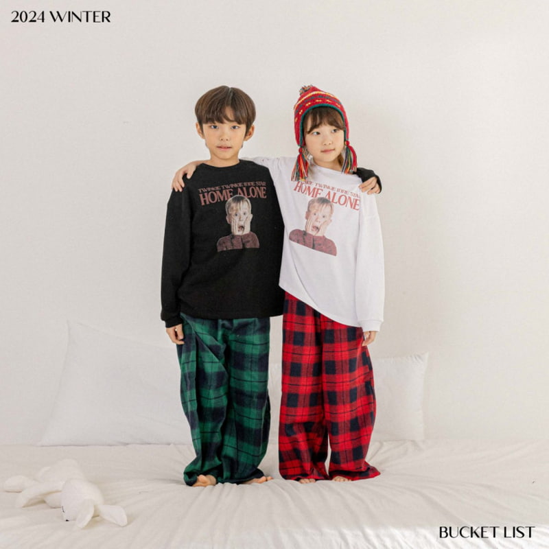 Bucket List - Korean Children Fashion - #Kfashion4kids - Check Sleep Pants - 8