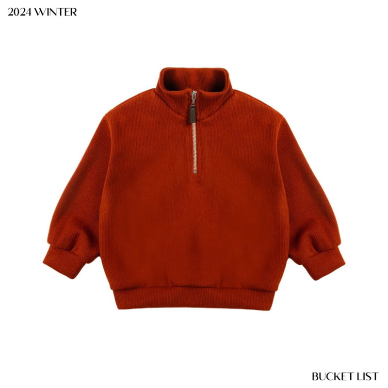 Bucket List - Korean Children Fashion - #Kfashion4kids - Knit Half Zip-up - 2