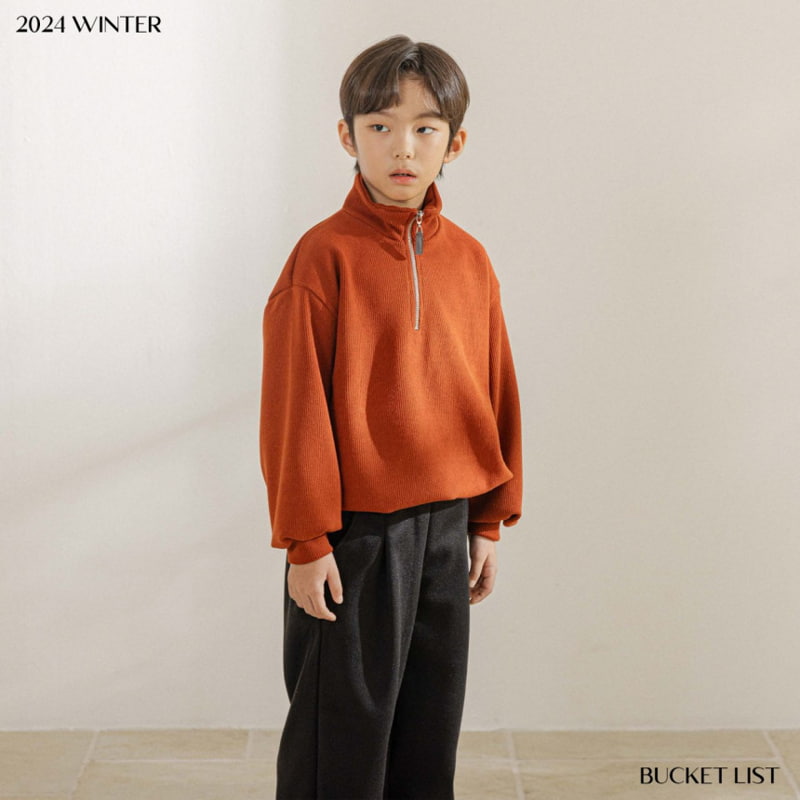 Bucket List - Korean Children Fashion - #childofig - Knit Half Zip-up - 10