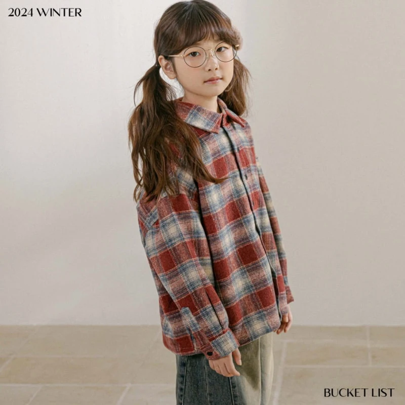 Bucket List - Korean Children Fashion - #designkidswear - Melo Check Shirt - 8