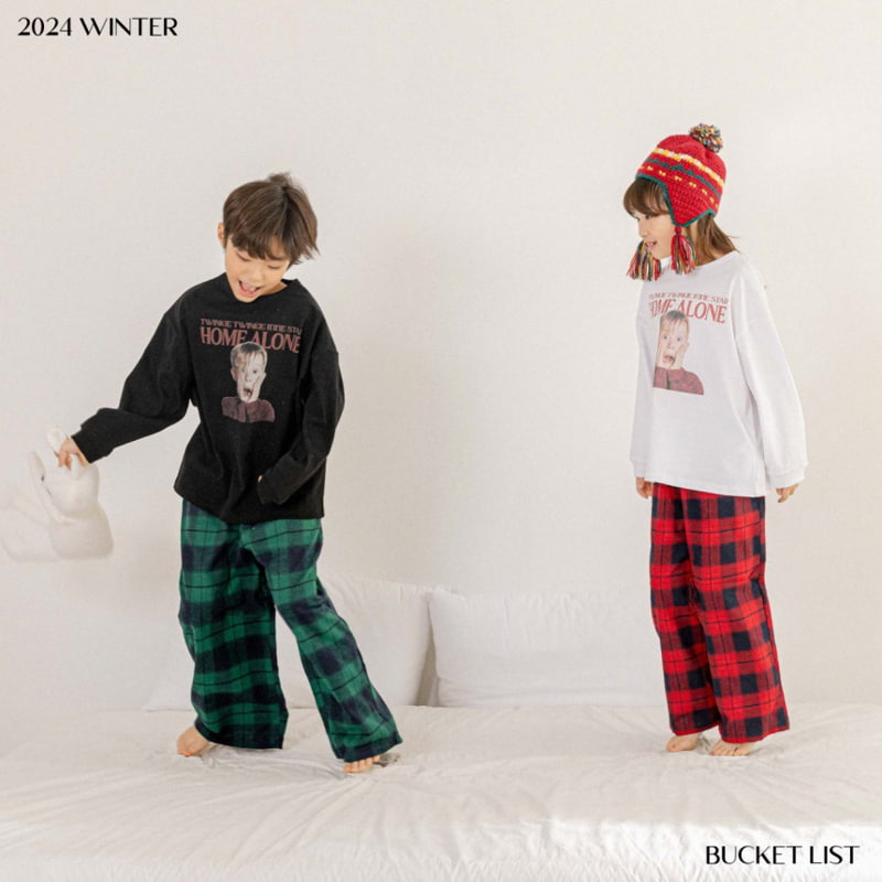 Bucket List - Korean Children Fashion - #discoveringself - Check Sleep Pants - 3