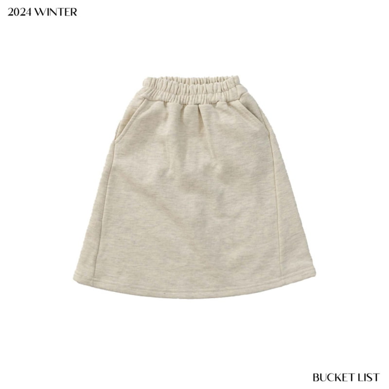 Bucket List - Korean Children Fashion - #discoveringself - Brushed Sweatskirt