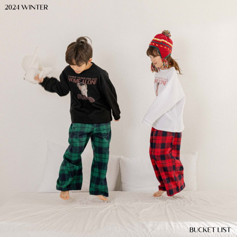 Bucket List - Korean Children Fashion - #discoveringself - Check Sleep Pants - 4