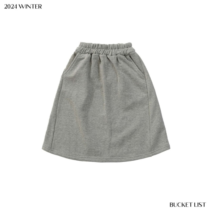 Bucket List - Korean Children Fashion - #fashionkids - Brushed Sweatskirt - 2