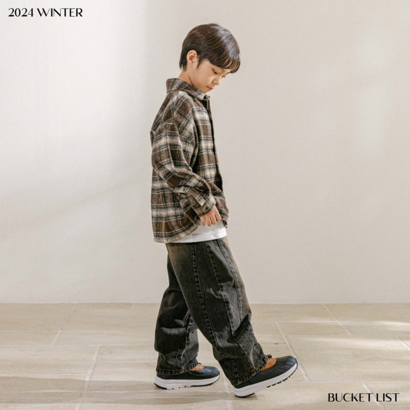 Bucket List - Korean Children Fashion - #kidsshorts - Washed Balloon Denim Pants - 10