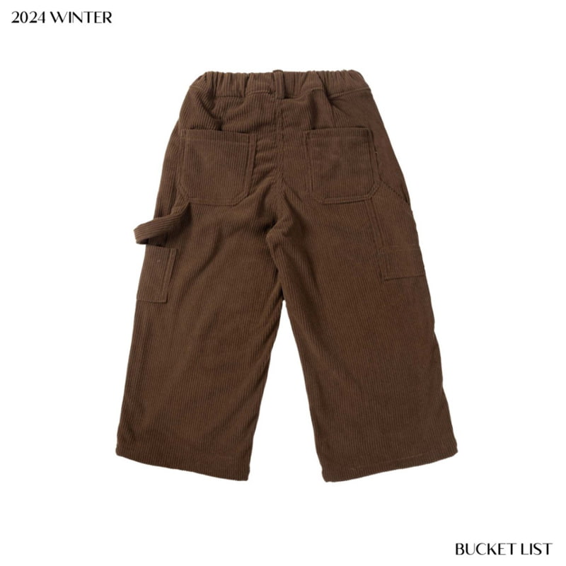 Bucket List - Korean Children Fashion - #kidsshorts - Corduroy Carpenter Pants - 11