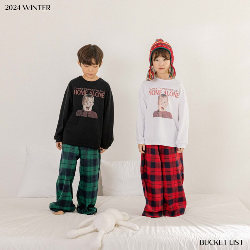 Bucket List - Korean Children Fashion - #kidsshorts - Check Sleep Pants - 5