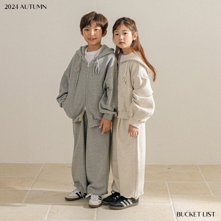 Bucket List - Korean Children Fashion - #kidsstore - Brushed Wide Sweatpants - 10