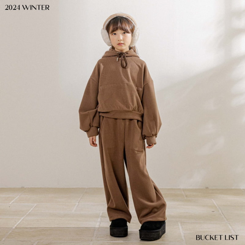 Bucket List - Korean Children Fashion - #kidsstore - Ribbed Wide Pants - 6