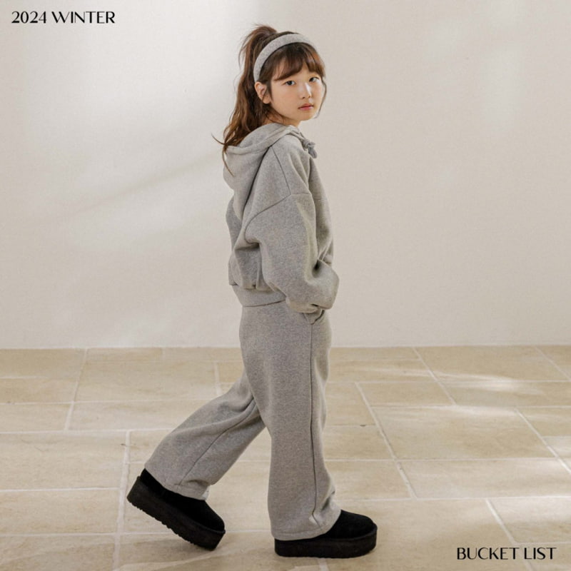 Bucket List - Korean Children Fashion - #kidzfashiontrend - Brushed Wide Sweatpants - 11