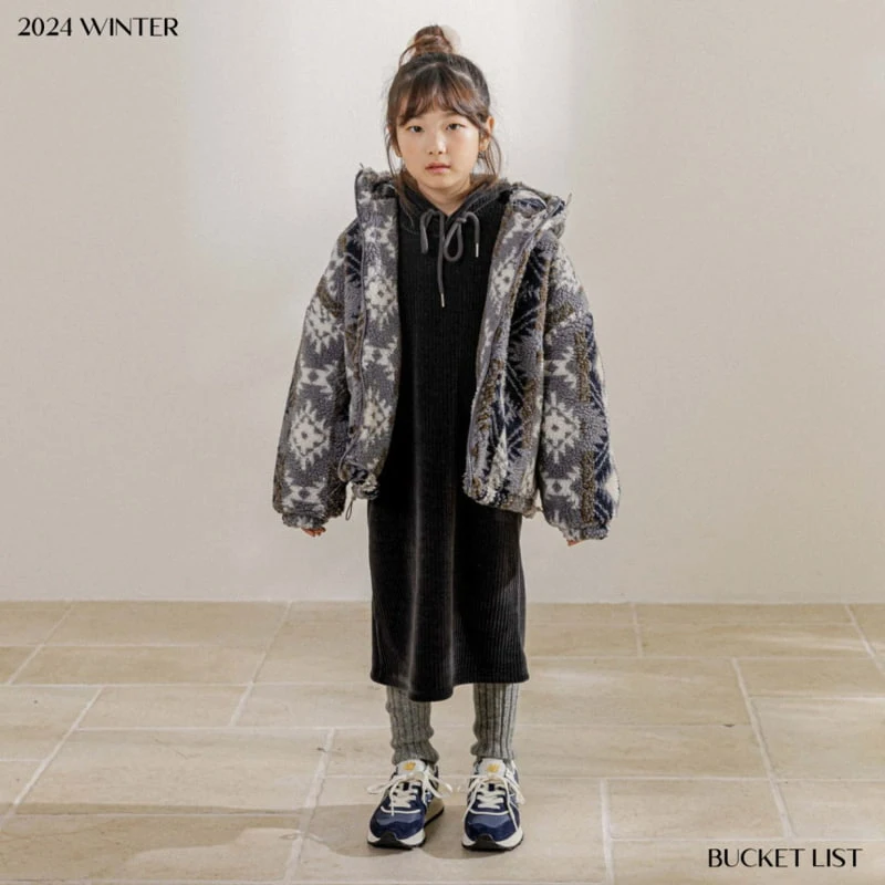 Bucket List - Korean Children Fashion - #Kfashion4kids - Hooded One-piece - 4