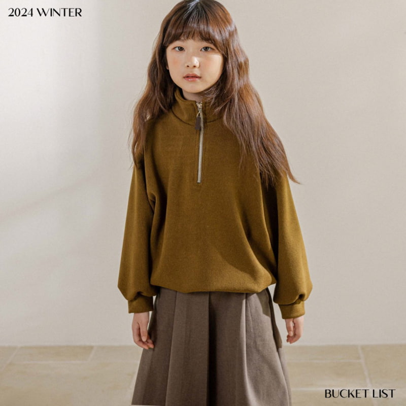 Bucket List - Korean Children Fashion - #littlefashionista - Knit Half Zip-up - 3