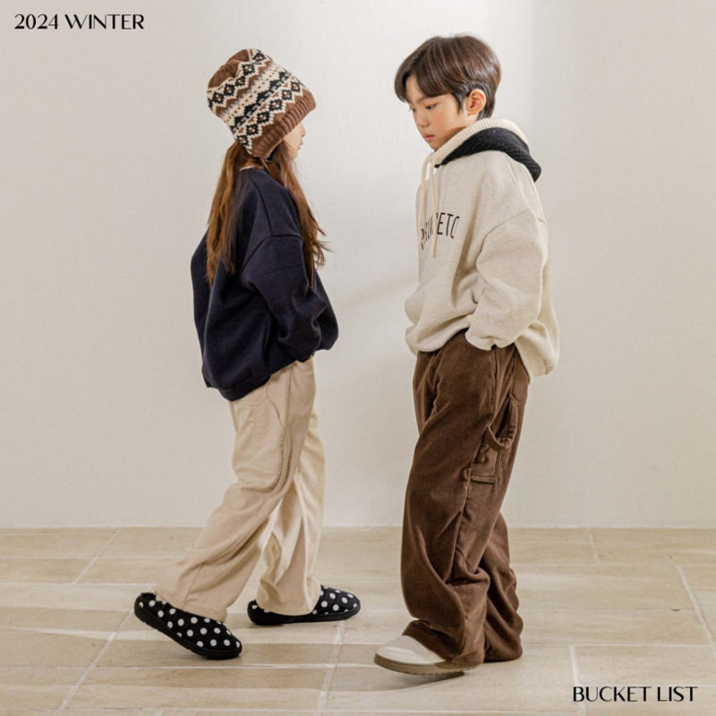 Bucket List - Korean Children Fashion - #minifashionista - Corduroy Carpenter Pants - 3