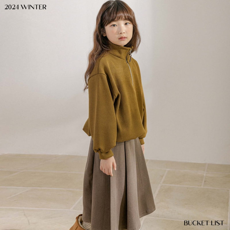 Bucket List - Korean Children Fashion - #minifashionista - Knit Half Zip-up - 5