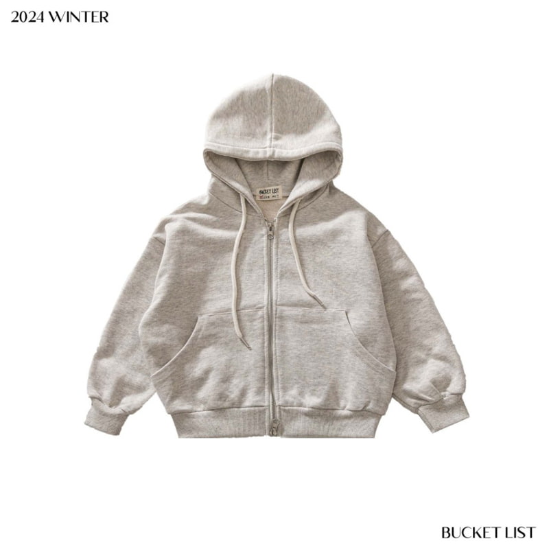 Bucket List - Korean Children Fashion - #prettylittlegirls - Brushed 2 Way Hooded Zip-up